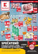 1. strana letáka Kaufland 9. 4. - 15. 4. 2026 Prešov, Košice, Žilina, Banská Bystrica, Ružomberok, Martin, Čad...