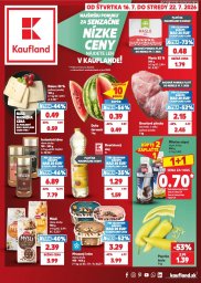 1. strana letáka Kaufland 16. 7. - 22. 7. 2026 Nové Zámky, Senica, Šamorín, Levice