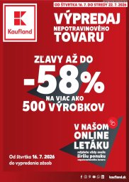 1. strana letáka Kaufland 16. 7. - 22. 7. 2026 Katalóg