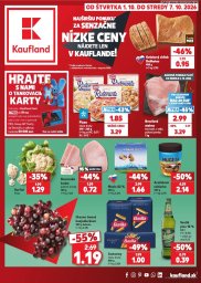 Kaufland leták  s platnosťou 1. 10. - 7. 10. 2026 Považská Bystrica, Liptovský Mikuláš, Zvolen