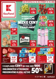 Kaufland leták  s platnosťou 15. 10. - 21. 10. 2026 Považská Bystrica, Liptovský Mikuláš, Zvolen